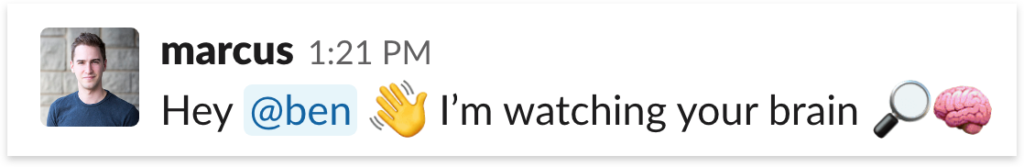 A cruel Slack notification